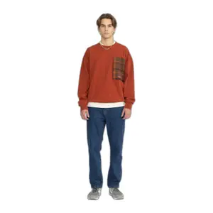 Revolution Loose-Fitting Crewneck Sweatshirt with Chest Pocket image-1