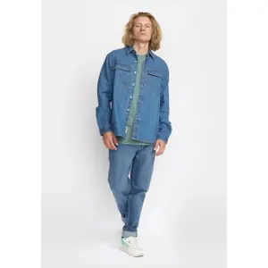 Camisa de trabajo de mezclilla de manga larga Revolution image-1