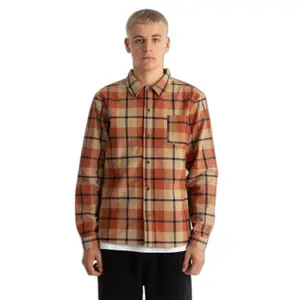 Organic cotton plaid overshirt Revolution image-1