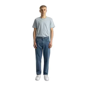 Relaxed fit jeans van stretch organisch katoen Revolution image-1