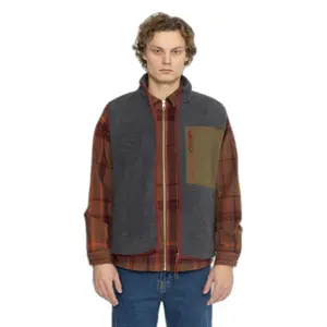 Korte teddy bodywarmer met contrasterende borstzak Revolution image-1