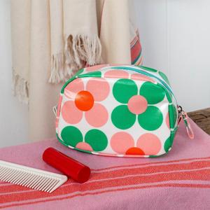 Women's make-up bag Rex London Pink and green Daisy image-1