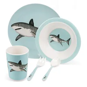 Πιάτο σε μελαμίνη για παιδί Rex London Sharks (x5) image-0