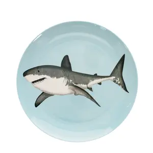 Πιάτο σε μελαμίνη για παιδί Rex London Sharks image-0