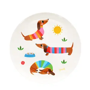 Πιάτο σε μελαμίνη για παιδί Rex London Sunny Sausage Dog image-0