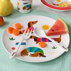 Πιάτο σε μελαμίνη για παιδί Rex London Sunny Sausage Dog image-2