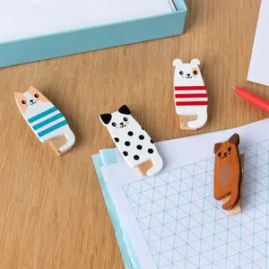 Μικρή ξύλινη τσιμπίδα Rex London Dogs (x4) image-2