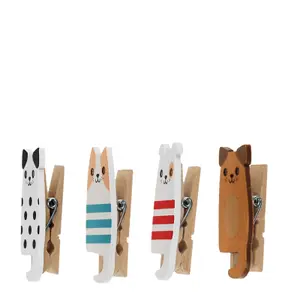 Μικρή ξύλινη τσιμπίδα Rex London Dogs (x4) image-1