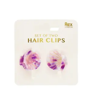 Mini Haarspange Mädchen Rex London Seashells (x2) image-0