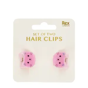 Spinka do włosów dla dziewczynki Rex London Pink cats (x2) image-3