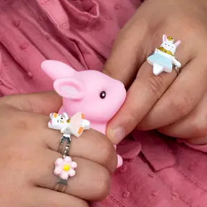 Ring Rex London Bunny, cat and flower (x3) image-2