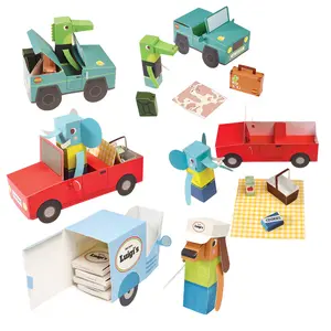 3D κάρτες παιχνιδιών Rex London Animal Automobiles image-2