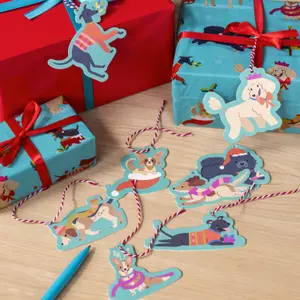 Étiquettes cadeaux de noël Rex London Festive Friends (x12) image-0