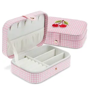 Gingham Cherry Jewellery Box Rex London