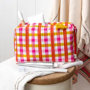 Gingham Wash Bag Rex London image-1