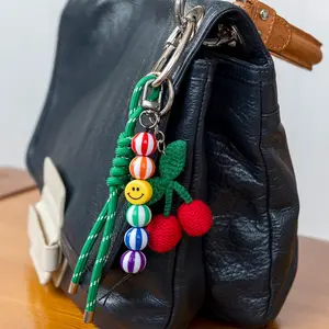 Crochet Cherry Keyring Rex London image-3