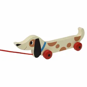 Children's wooden pull-along games Rex London Charlie The Sausage Dog