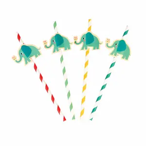 Καλαμάκι για παιδιά Rex London Elvis The Elephant (x4) image-0