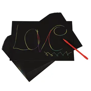 Kunstpapier zum Abkratzen Regenbogen Rex London image-0