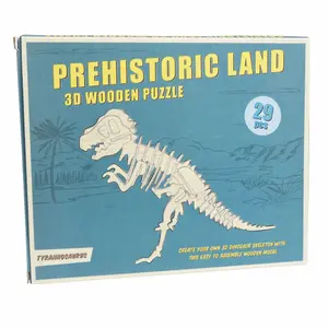 puzzle 3d in legno Rex London Tyrannosaure image-3