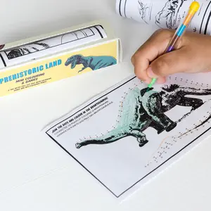 Mini imagination games and coloring for kids Rex London Prehistoric Land image-1