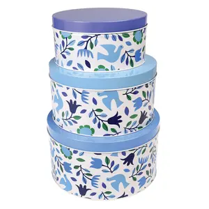 Lot de 3 boîtes rondes Rex London Folk Doves image-1