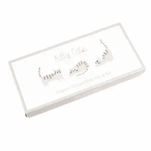 Mütze und Lätzchen aus Bio-Baumwolle, Baby Rex London Kitty Cats image-2