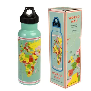 Gourde acier inoxydable enfant Rex London World Map image-2