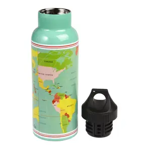 Gourde acier inoxydable enfant Rex London World Map image-1