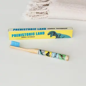 Cepillo de dientes de bambú para niños Rex London Prehistoric Land image-3
