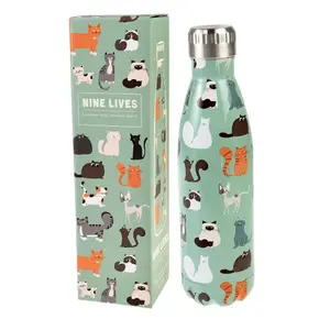 Garrafa de aço inoxidável para crianças Rex London Nine Lives image-0