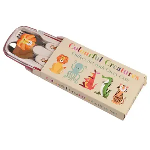 Children's cutlery Rex London Colourful Creatures image-1