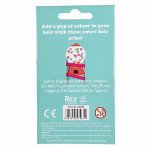 Hårspänne med tofs Rex London (x2) image-3