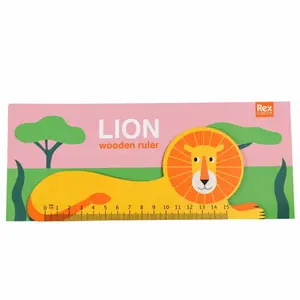Ξύλινο χάρακα για παιδιά Rex London Lion image-1