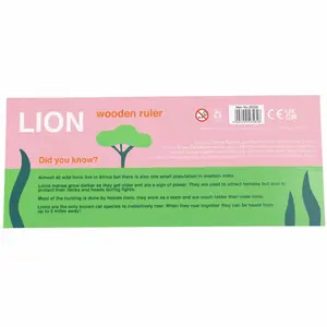 Ξύλινο χάρακα για παιδιά Rex London Lion image-2
