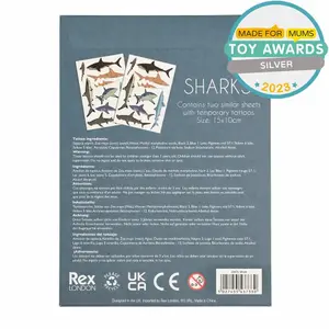 Τατουάζ παιδιού Rex London temporaires Requin (x2) image-2
