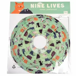Paper lampshade Rex London Nine Lives image-2