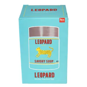 Caja de almacenamiento de alimentos de acero inoxidable Rex London Leopard image-3
