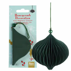 Runde Weihnachtsdekoration in Wabenform Rex London image-3