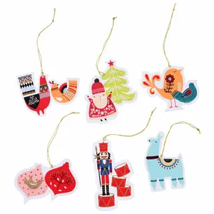 Etiquettes de noël en papier Rex London (x6) image-0