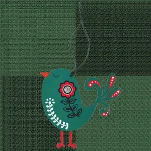 Decoración navideña con pájaros de madera Rex London image-3