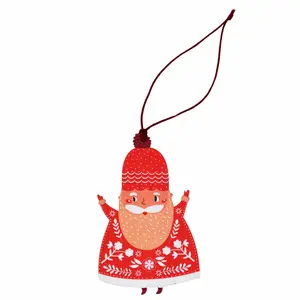 Wooden Santa Claus decoration Rex London image-0