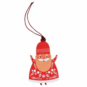 Wooden Santa Claus decoration Rex London image-1