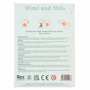 Τατουάζ παιδιού Rex London temporaires Mimi Et Milo (x2) image-3