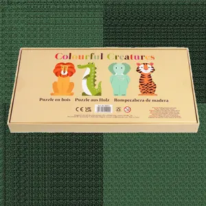 Children's wooden puzzle Rex London Colourful Creatures image-3