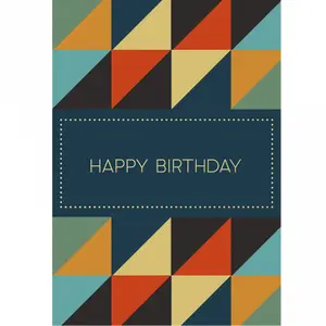 Geometrische Geburtstagskarte innen leer Rex London image-0