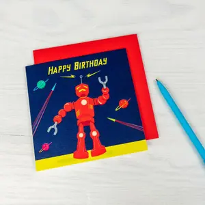 Carte d'anniversaire Rex London Sci-Fi Robot image-1