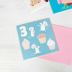 Carte d'anniversaire Rex London Souris Trois image-1