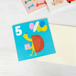 Carte d'anniversaire Rex London Tortue Cinq image-1