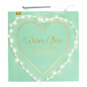 Décoration murale lumière led cœur en métal enfant Rex London image-3